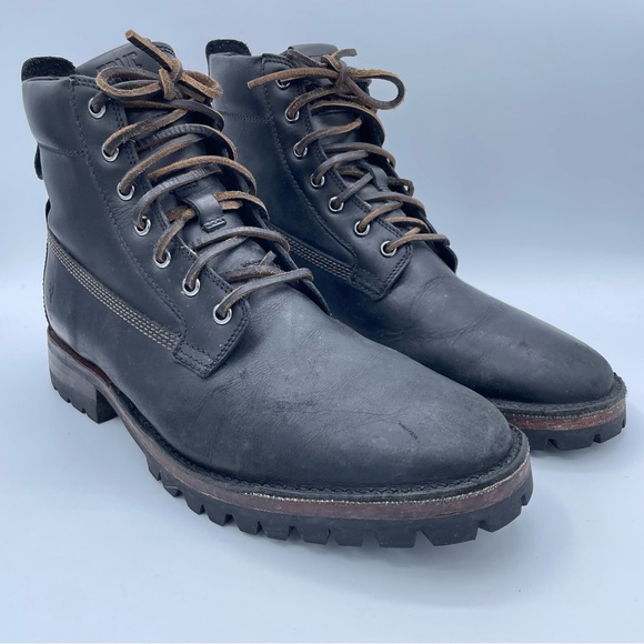 Frye Men’s Mid-Calf Boots Black 9 - Picture 2 of 16